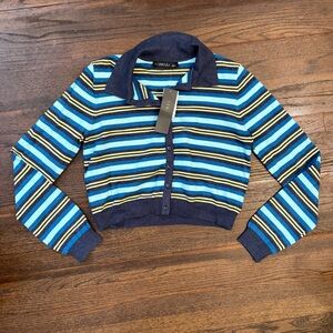 Lioness Navy Stripe Awakening Cardigan Large